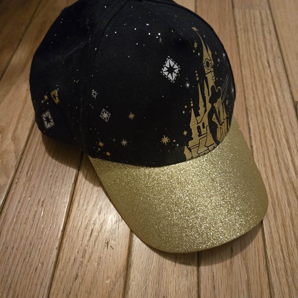 Disneyland Paris Black and Gold Glitter Cap